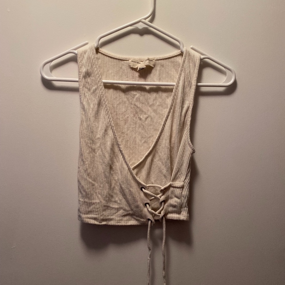 Urban Outfitters crop top cream/off white color